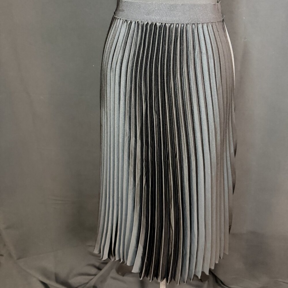 Black Pleated Midi Skirt | New | Classic Minimalist Skirt